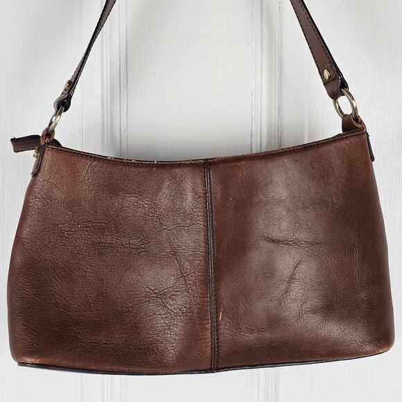 VTG Etienne Aigner brown leather handbag purse multi pockets - Picture 2 of 16